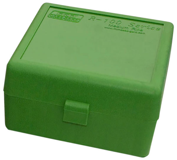 MTM Case-Gard RS10010 Ammo Box Flip-Top 223 Rem 204 Ruger Green Polypropylene 100rd