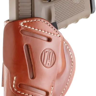 1791 Gunleather 4WH5CBRR 4-Way  IWB/OWB 05 Classic Brown Leather Belt Clip Fits S&W M&P/Springfield XD/Glock 17/HK VP9