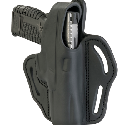 1791 Gunleather BHX3SBLR BHX  OWB Size 03 Stealth Black Leather Belt Slide Compatible w/Glock/S&W M&P Shield Right Hand