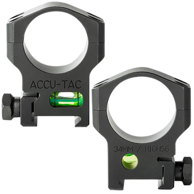 Accu-Tac HSR340 34 MM Scope Rings  Flat Black