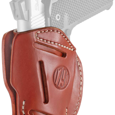 1791 Gunleather 3WH1CBRA 3-Way  IWB/OWB Size 01 Classic Brown Leather Belt Loop Fits 1911 3-4" Ambidextrous Hand