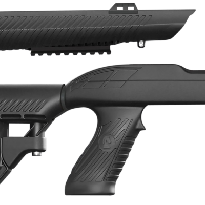 ADAPTIVE TACTICAL AT02020 Tac-Hammer RM4 Black Synthetic, Adjustable Stock with Magazine Compartments, Stowaway Accessory Rail, Fits Ruger 10/22 Takedown (Factory Tapered Barrel)