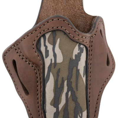 1791 Gunleather MOBH1BRWR BH1 Optic Ready OWB 01 Brown with Mossy Oak Leather Belt Slide Fits 5" 1911