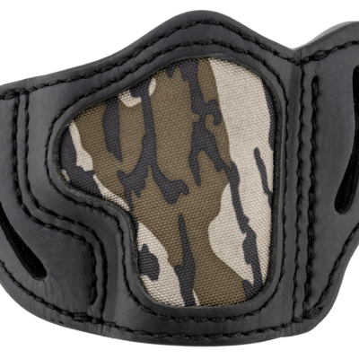 1791 Gunleather MOBHCSBLR BHC Optic Ready OWB Size C Mossy Oak/Stealth Black Leather Belt Slide Compatible w/Glock 43/Sig P365/Walther PPK Right Hand