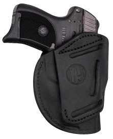 1791 Gunleather 4WH1SBLR 4-Way  IWB/OWB 01 Stealth Black Leather Belt Clip Fits 3-4" Barrel 1911