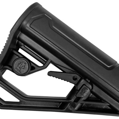 ADAPTIVE TACTICAL AT02013 EX Performance Lite Adj. Black Synthetic M4 Style, Swivel Stud, Fits AR-Platform (Mil-Spec Buffer Tubes)