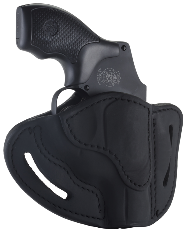 1791 Gunleather RVHX1SBLR RVHX-1  OWB Size 01 Stealth Black Leather Belt Slide, J-Frame, Right Hand