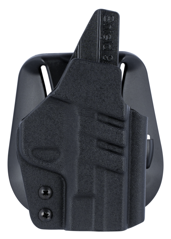 1791 Gunleather TACPDHOWBSHIELDBLKR Tactical Kydex  OWB Black Kydex Paddle Fits S&W M&P Shield/S&W M&P Shield Plus