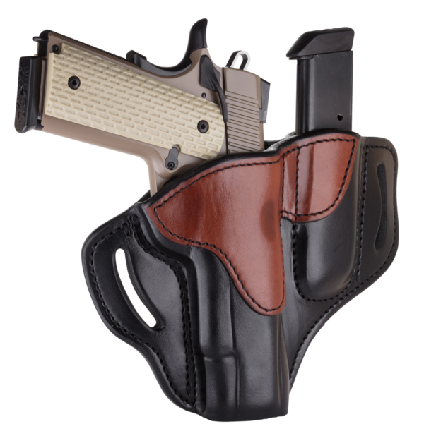 1791 Gunleather BH1M1BLBR BH1M1 Combo OWB 01 Black/Brown Leather Belt Slide Fits 4-5" 1911