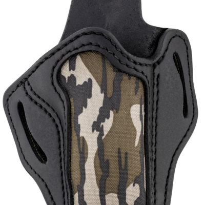 1791 Gunleather MOBH1SBLR BH1 Optic Ready OWB 01 Stealth Black with Mossy Oak Leather Belt Slide Fits 5" 1911