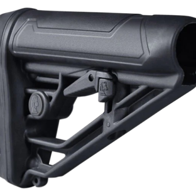 ADAPTIVE TACTICAL AT02012 EX Performance  Adj. Black Synthetic M4 Style, Vented Rubber Butt Pad, Swivel Stud, Fits AR-Platform (Mil-Spec Buffer Tubes)