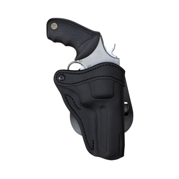 1791 Gunleather PDHR2SBLR RVH2  OWB Stealth Black Leather Paddle Fits Ruger GP100 Right Hand