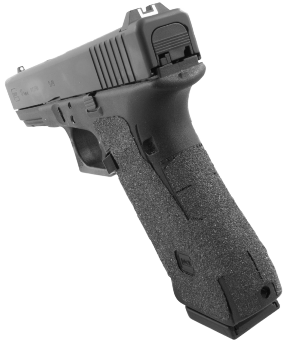 Talon Grips 113G Adhesive Grip  Compatible w/ Glock 17/22/24/31/34/35/37 Gen4 w/No Backstrap, Black Textured Granulate