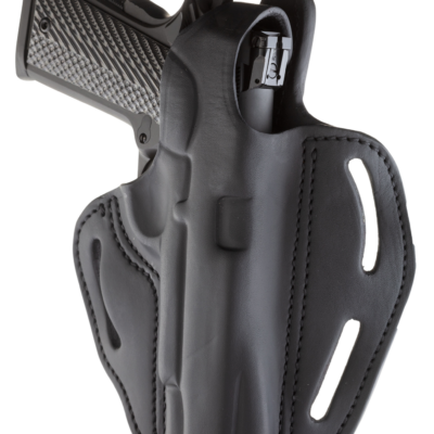 1791 Gunleather BHX1CLSBLR BHX  OWB Size 01 Stealth Black Leather Belt Slide Fits 4"-5" 1911 Right Hand