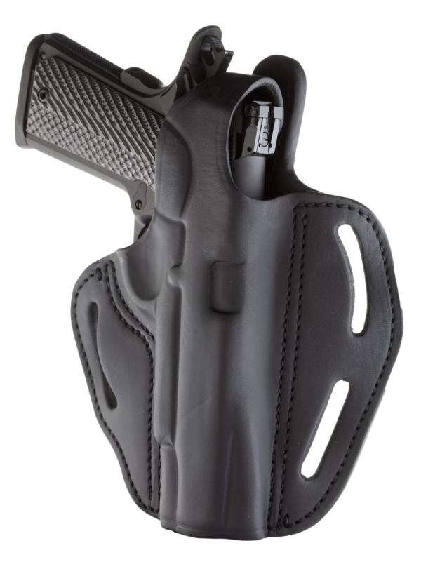 1791 Gunleather BHX1CLSBLR BHX  OWB Size 01 Stealth Black Leather Belt Slide Fits 4"-5" 1911 Right Hand