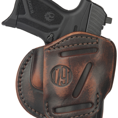 1791 Gunleather 3WH4VTGA 3-Way  IWB/OWB Size 04 Vintage Leather Belt Loop Fits Springfield XD Fits Walther PPS Fits Springfield XDS Fits Taurus G2C Ambidextrous Hand