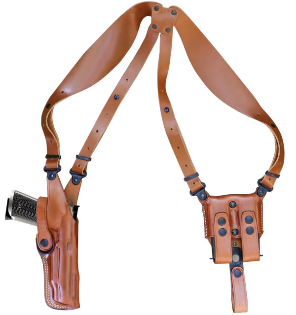 1791 Gunleather NSS1CBRHR  Optic Ready Shoulder Horizontal Brown Fits 1911 Right Hand